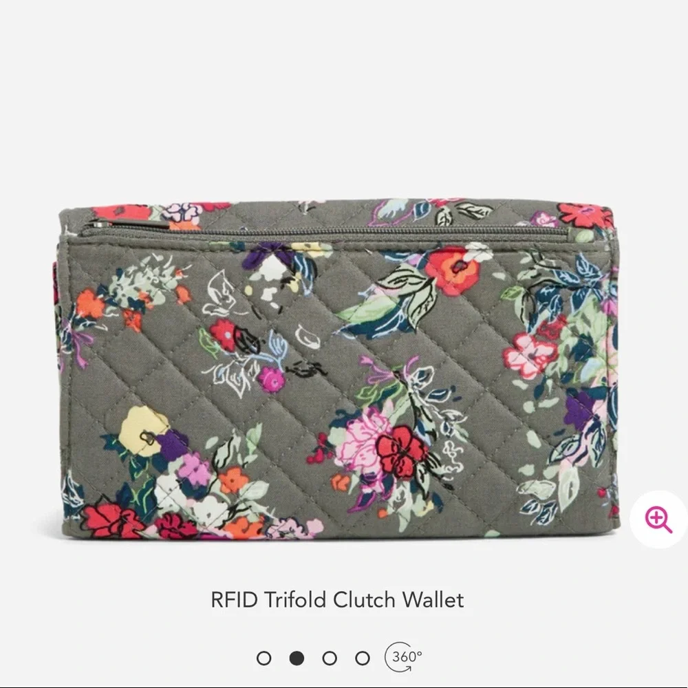 Vera Bradley RFID Trifold Clutch Wallet - Picture 2 of 8